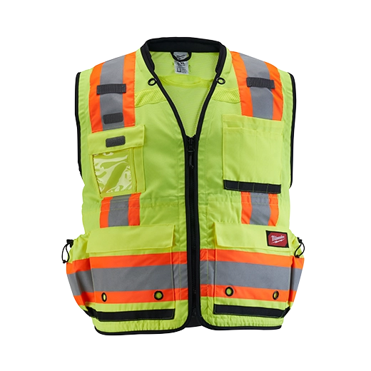 Chaleco Minero Surveyor Alta Visibilidad Amarillo Milwaukee