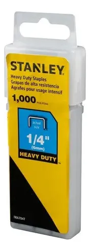 Grapas Stanley TRA704 1/4in 6mm Caja 1000 unidades