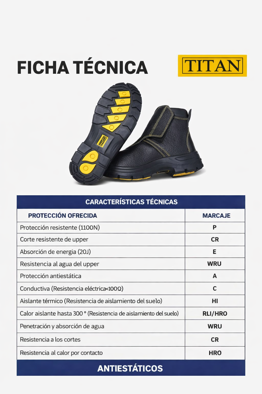 Zapatos seguridad soldador ESAB Titan - Imagen 2