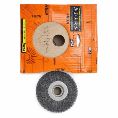 Grata circular plana alambre acero HELA 6in 63/35
