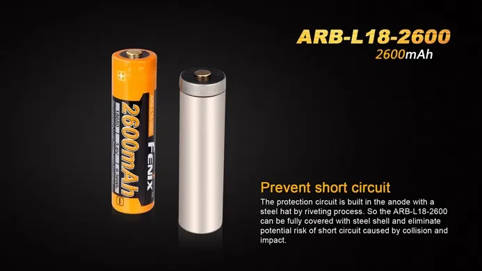 Batería recargable FENIX ARB-L18-2600 linterna - Imagen 5