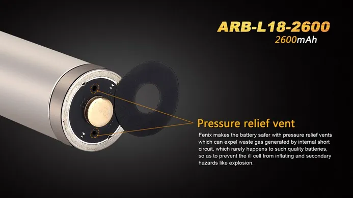 Batería recargable FENIX ARB-L18-2600 linterna - Imagen 4