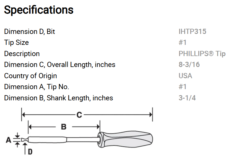 Destornillador Phillips #1 aislado 1000V Snap-on IHTP31 - Imagen 2