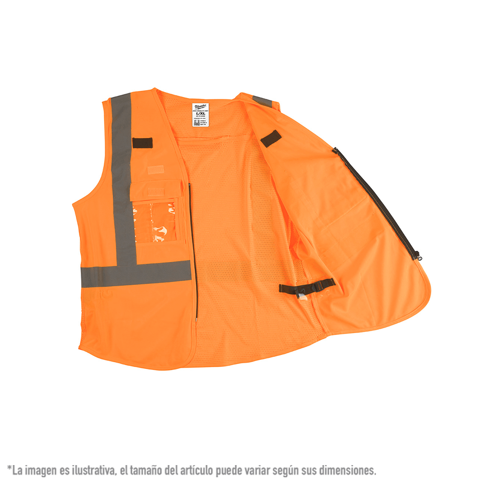 Chaleco Alta Visibilidad Naranja Clase 2 Milwaukee 48735032 - Imagen 3