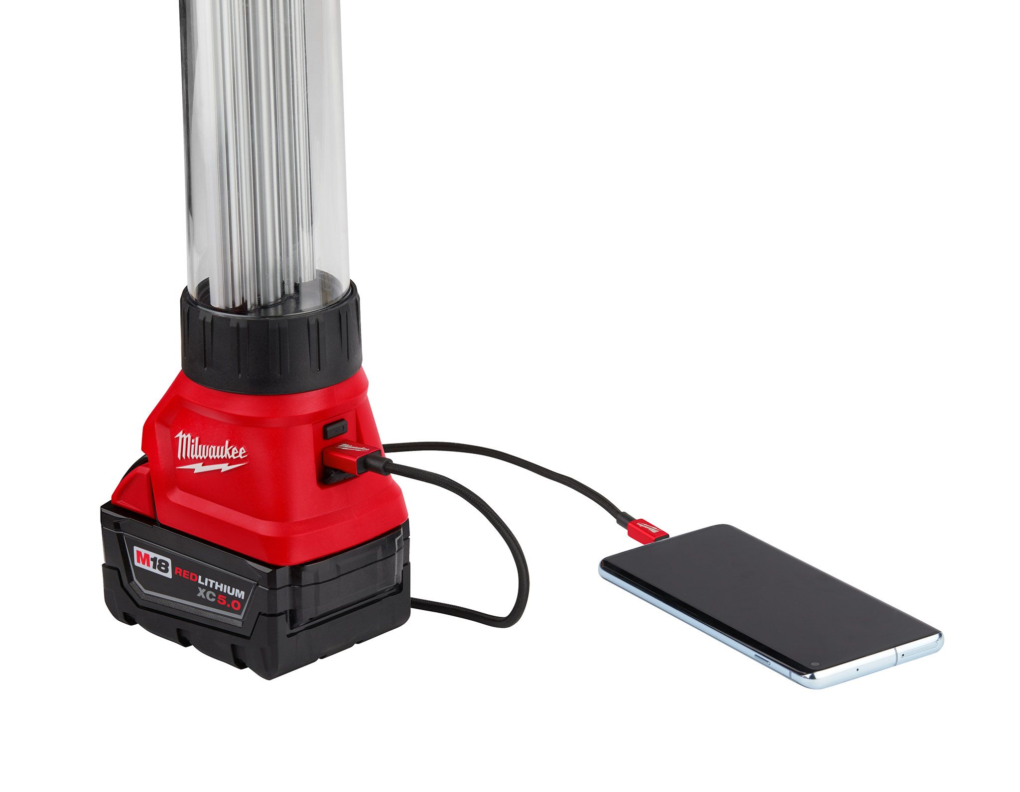 M18 Cuerpo Linterna Lampara Led 700Lum 4 Modos Ip54 Cargador Usb Sin Baterias Ni Cargador - Imagen 6