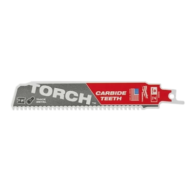 Hoja Sierra Sable Torch Dientes Carburo 8Tpi Largo 6In Para Metal
