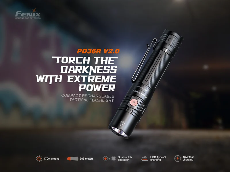 LINTERNA FENIX Pack PD36R + E01 V2.0 - Imagen 2