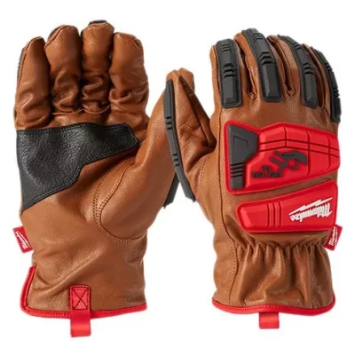 Par Guantes Cuero Reforzado Impacto Anticorte Nivel 3 Talla L