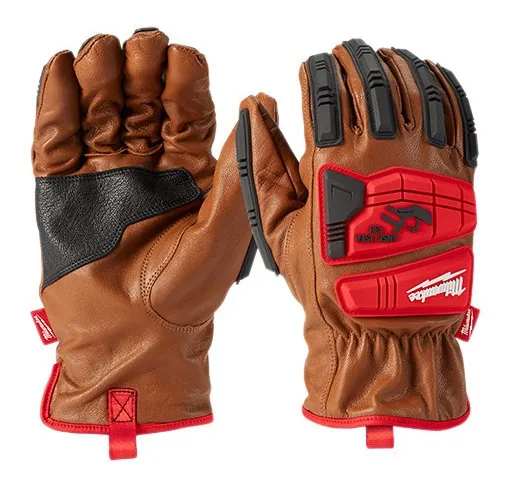 Par Guantes Cuero Reforzado Impacto Anticorte Nivel 3 Talla L