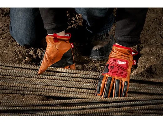Par Guantes Cuero Reforzado Impacto Anticorte Nivel 3 Talla L - Imagen 4