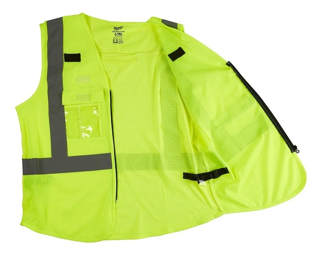 Chaleco Seguridad Alta Visibilidad Clase 2 Talla S/M Color Amarillo - Imagen 2