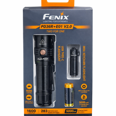 LINTERNA FENIX Pack PD36R + E01 V2.0