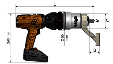 LLAVE TORQUE INALAMBRICA C-1 MODELO TQS-130 RANGO 100 - 1300NM - Imagen 5