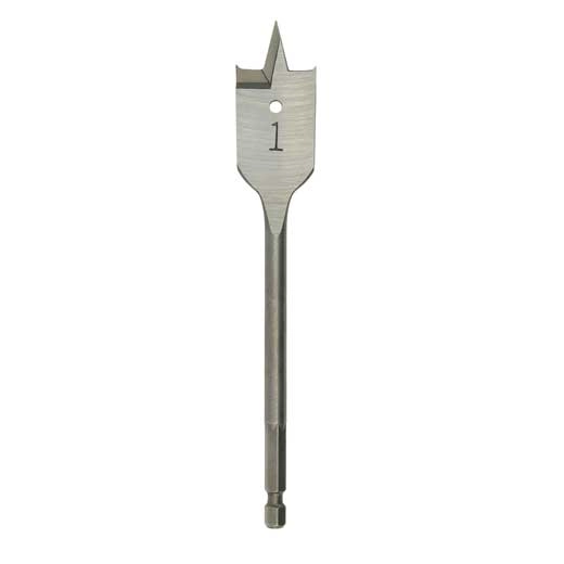 Broca de 1-1/8" x 6" para perforar superficies planas Broca Plana Flat Boring 13/16In Para Madera Toma 1/4 Hex