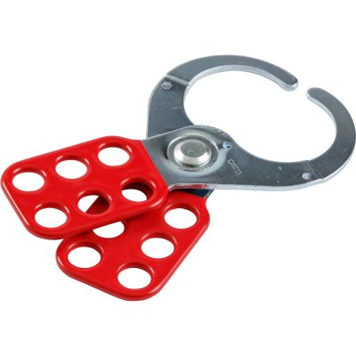 TENAZA BLOQUEO GRUPAL ACERO PARA 6 CANDADOS 128 X 60 X 10MM ROJO
