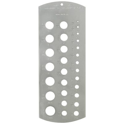 GALGA PARA CALIBRE DE AGUJEROS 1/16 - 1/2in 29 AGUJEROS
