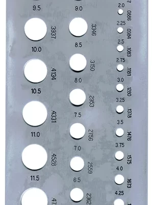 GALGA PARA CALIBRE DE AGUJEROS 1,5 - 12,5mm 30 AGUJEROS