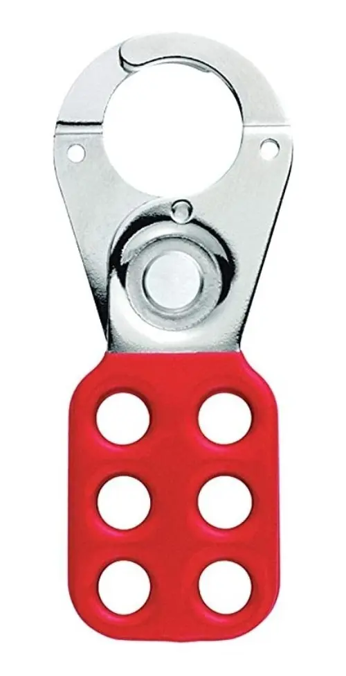 TENAZA BLOQUEO GRUPAL ACERO PARA 6 CANDADOS 131 X 60 X 12MM ROJO