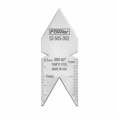 GALGA PARA CALIBRE DE HILO DE ROSCA EN 60° GRAD 0,5 Y 1mm