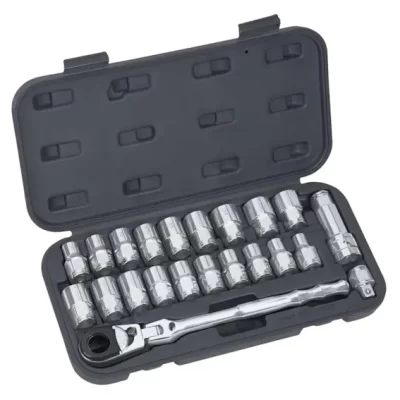 JUEGO DADOS CROMADOS PASS-THRU C-3/8 DE 8 A 9MM INCLUYE ACCESORIOS 22PZ