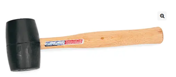MAZO CABEZA GOMA EMPUÑADURA MADERA LARGO 11IN