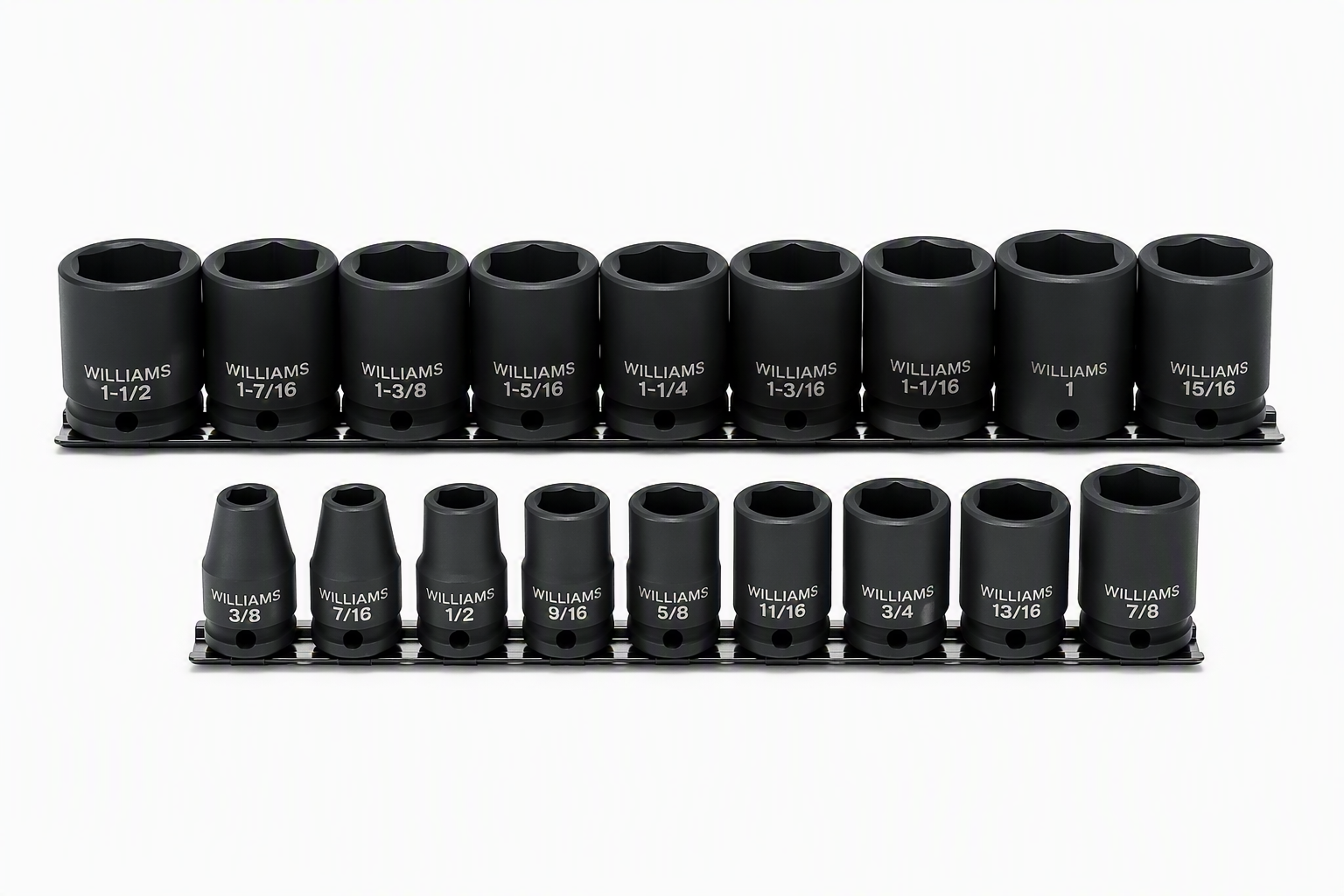 SET DADOS IMPACTO ESTANDAR C-1/2 HEXAGONAL 3/8 A 1-1/2IN 19PZ