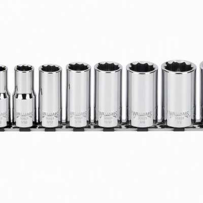 SET DADOS C-1/4in POLIG DE 3/16 A 9/16 STD 10pz