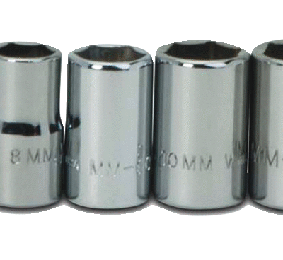 JUEGO DADOS CROMADO ESTANDAR C-1/4 HEXAGONAL 4 A 14MM 12PZ