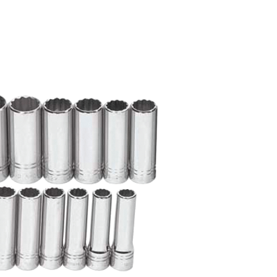 SET DADOS CROMADO C-1/2IN POLIG DE 13 A 30MM PROF 12PZ
