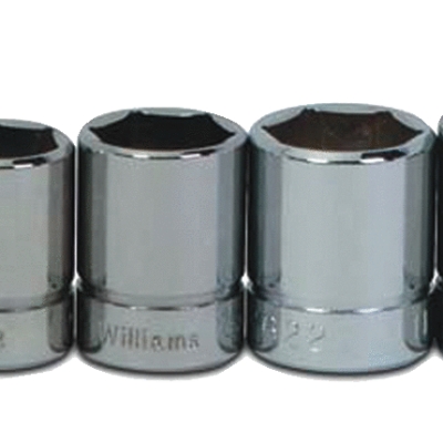SET DADOS CROMADO ESTANDAR C-3/8 HEXAGONAL DE 5/16 A 7/8IN 10PZ