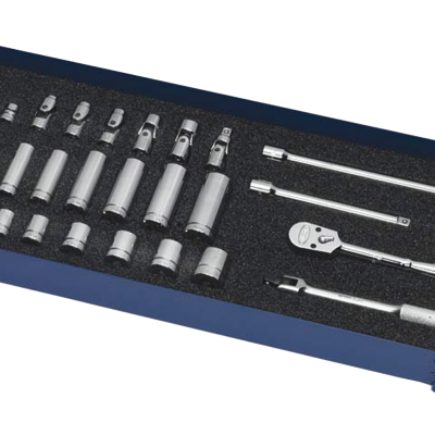 JUEGO HERRAMIENTAS C-3/8 DADOS Y ACCESORIOS 32PZAS
