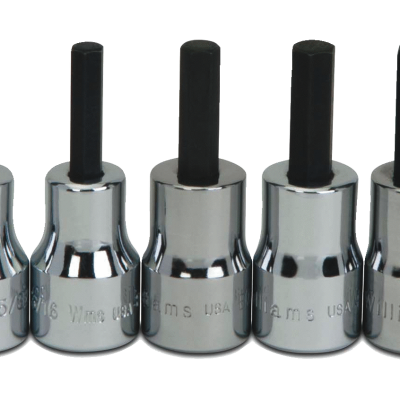 SET DADOS PARA BROCA CROMADO ESTANDAR C-3/8 HEXAGONAL DE 1/8 A 3/8IN 7PZ