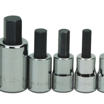 SET DADOS PARA BROCA CROMADO ESTANDAR C-3/8 C-1/2 HEXAG DE 1/8 A 5/8 EN RIEL 10PZ