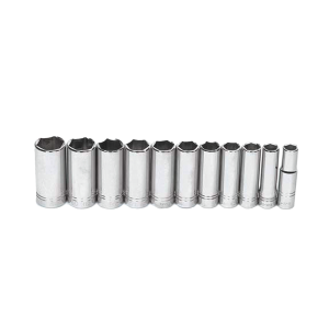 Set de dados cromados C-3/8 1/2 A 1-1/8" - 11 piezas