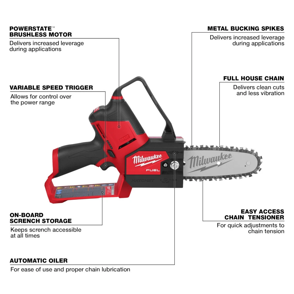 MWK2527-20 | Sierra de Poda Milwaukee M12 FUEL HATCHET™ 6" - Imagen 5